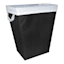 Tapered Laundry Basket with Removeable Liner, Black
