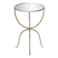 Astoria Round Accent Table, Gold