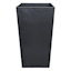 Tall Square Black Planter, 21"