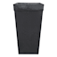 Tall Smooth Black Outdoor Planter, 25"