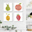 4-Piece Fruit Canvas Wall Art Set, 10"