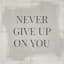 Laila Ali Never Give Up on You Canvas Wall Sign, 12"