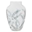 Glass Leaf Design Vase, 9"
