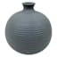 Honeybloom Grey Ceramic Vase, 7"