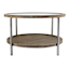 Hudson Glass-Top Round Coffee Table