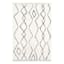 (C183) Imperial White Patterned Area Rug with Tassels, 8x10