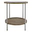 Hudson Glass-Top Round Side Table