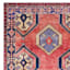 (D565) Freya Red & Blue Medallion Washable Accent Rug, 3x5