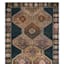 (D571) Freya Black Medallion Washable Runner, 2x7