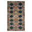 (D571) Freya Black Medallion Washable Accent Rug, 3x5