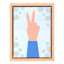 Peace Sign Framed Canvas, 6x8