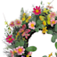 Yellow & Purple Daisy with Butterflies Floral Wreath, 24"