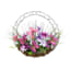 Pink Butterfly Basket Wreath, 16"