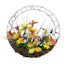 Yellow & Orange Butterfly Basket Wreath, 16"