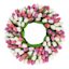 Pink & White Tulip Floral Wreath, 30"