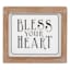 Honeybloom Bless Your Heart Wooden Wall Decor, 7x6