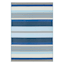 (E319) Avalon Blue Striped Indoor & Outdoor Area Rug, 5x7