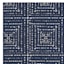(E321) Avery Navy Square Patterned Accent Rug, 3x5