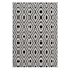 (D532) Black & White Diamond Design Runner, 2x7