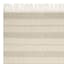 (B779) Reese Ivory Striped Fringe Area Rug, 5x7