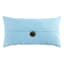 Clayton Light Blue Button Oblong Throw Pillow, 13x24