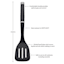 KitchenAid Gourmet Nylon Slotted Spatula, Black