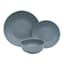 12-Piece Matte Stoneware Dinnerware Set, Grey