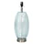 Ty Pennington Light Teal Art Glass Table Lamp, 19"