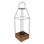 Oversized Metal & Wood Open Floor Lantern, 38"