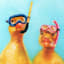Pool Party Canvas Wall Art, 12"