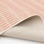 (E440) Clyde Peach Striped Outdoor Area Rug, 5x7