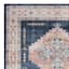 (D564) Found & Fable Khloe Blue Medallion Area Rug, 5x8