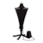 Black Metal Conical Tabletop Torch, 12"