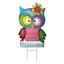 Multicolored Welcome Owl Yard Stake, 30"