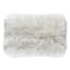 Grant White & Silver Lurex Shag Throw Pillow, 14x20