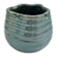 Indoor Grey Beveled Ceramic Pot, Extra Small