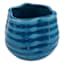 Indoor Teal Beveled Ceramic Pot, Extra Small