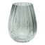 Laila Ali Grey Ribbed Glass Vase, 8"