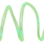 Green LED Iridescent Ribbon Rope Light with Timer, 16'