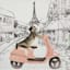 Paris Cat Canvas Wall Art, 12"
