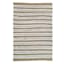 (B596) Honeybloom Jute Ivory Cotton Striped Area Rug, 5x7