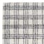 (C122) Honeybloom Ivory & Dark Grey Plaid Design Shag Area Rug, 5x7
