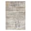 (B606) Villa Abstract Distressed Ivory & Grey Area Rug, 5x8