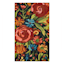 (E255) Santa Monica Black Floral Indoor & Outdoor Accent Rug, 3x5