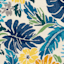 (E264) Santa Monica Blue Floral Indoor & Outdoor Runner, 2x5