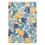 (E264) Santa Monica Blue Floral Indoor & Outdoor Area Rug, 5x7