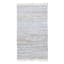 (B631) Grey Cotton Woven Fringe Area Rug, 5x7