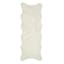 (C151) Grayson Shaped Ivory Faux Fur Shag Runner, 2x7