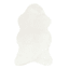 (C151) Grayson Shaped Ivory Faux Fur Shag Area Rug, 3x4