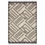 (C161) Tracey Boyd Grey & Beige Fringe Area Rug, 4x6